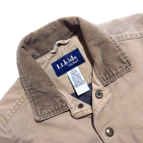 SOLD🔴🔴🔴🔴🔴🔴Vintage Toddler L.L Bean Lined Barn Chore Coat sz 4/5 Khaki - Picture 1 of 8